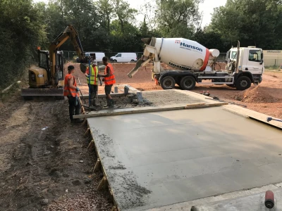 burwell skatepark concrete laying