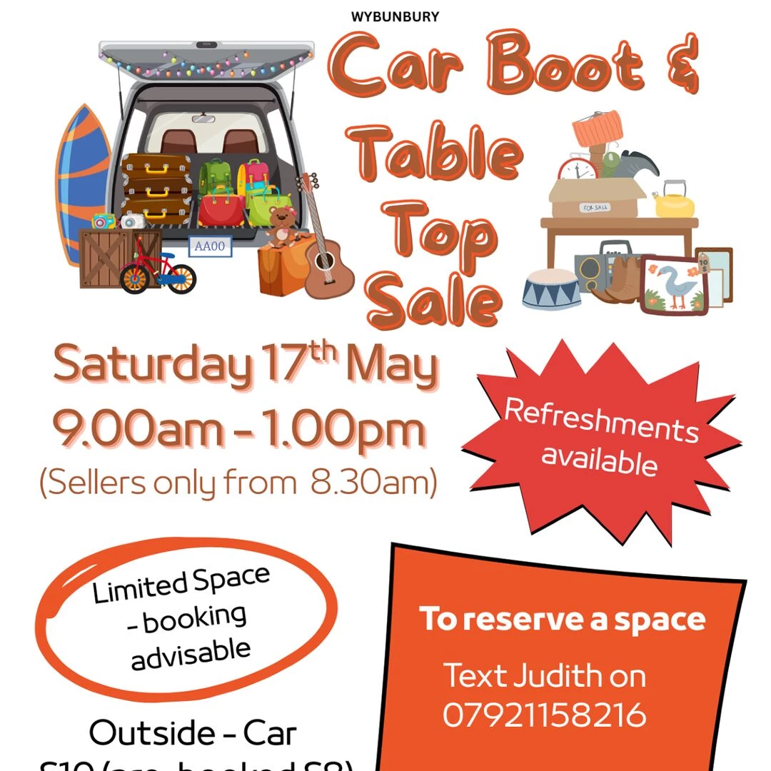 car boot  table top sale