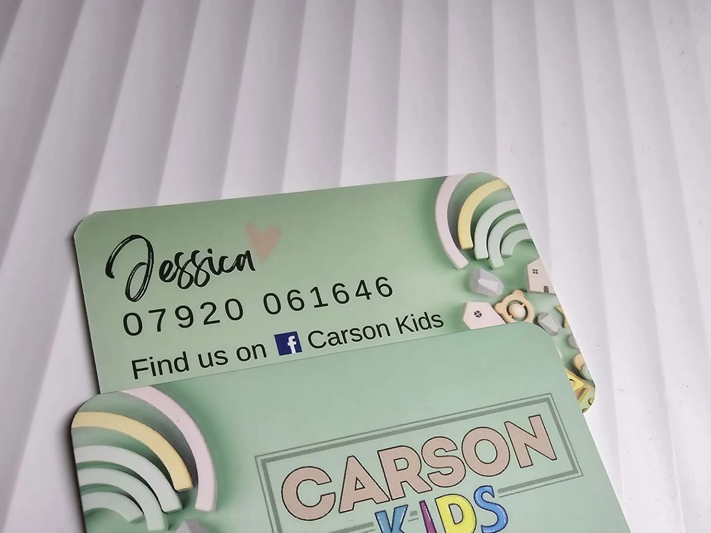 carson kids business cards 450gsm velvet soft touc