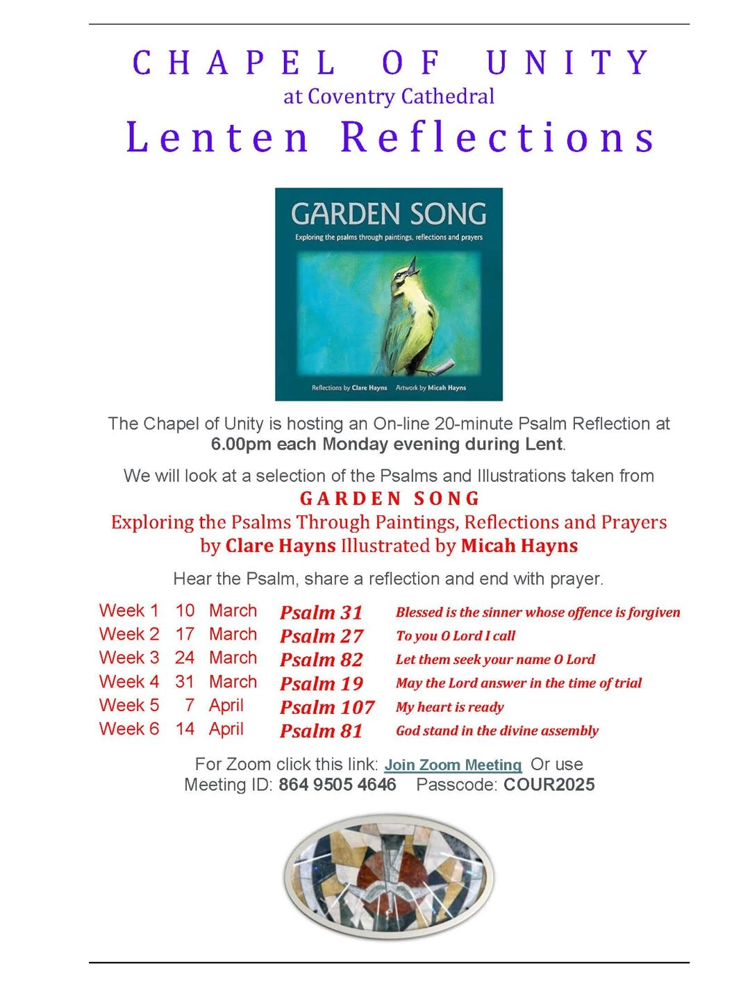 chapel of unity lenten reflections 2025