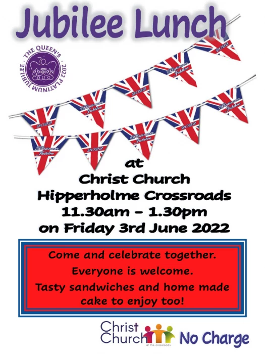 christ church jubilee lunch poster