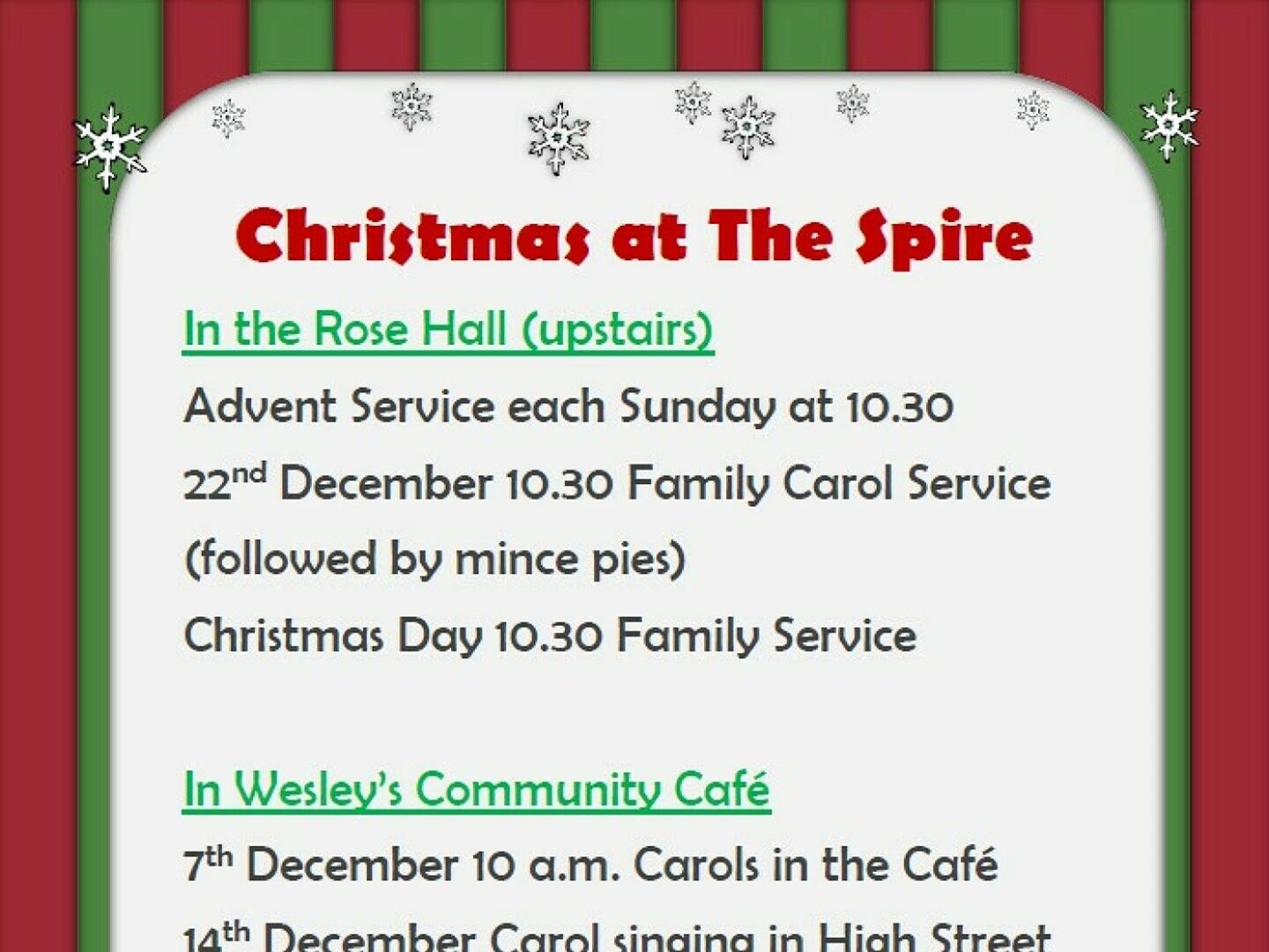 christmas at the spire