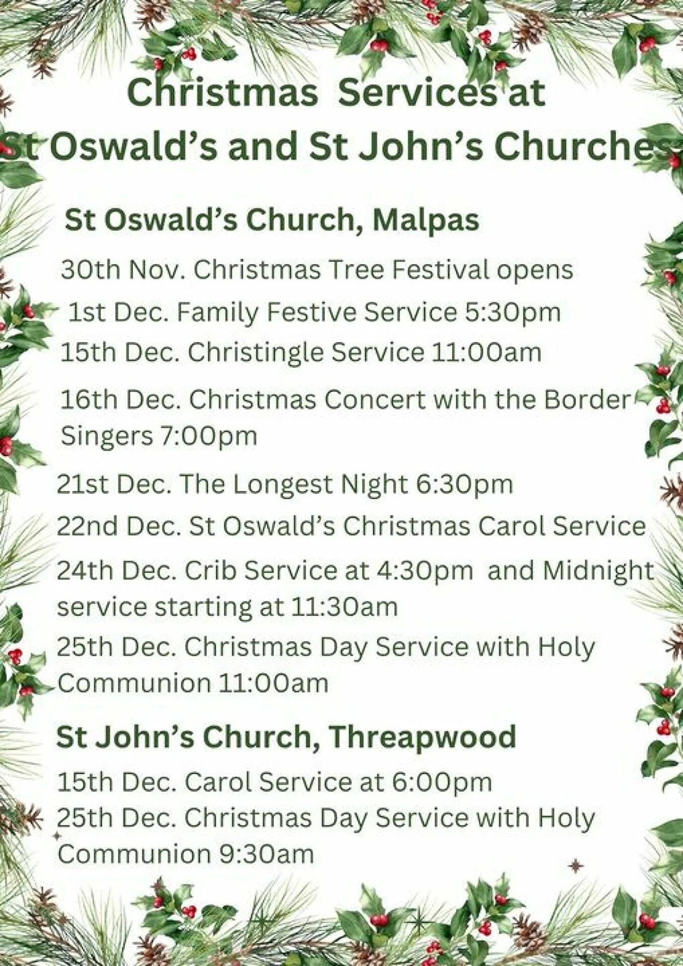 church programme 2024