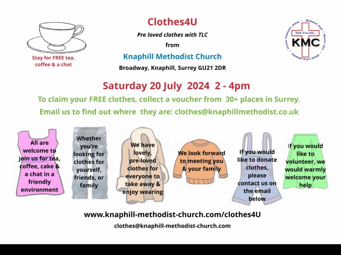 Wey Valley Methodist Circuit | Clothes4U Saturday 20 July