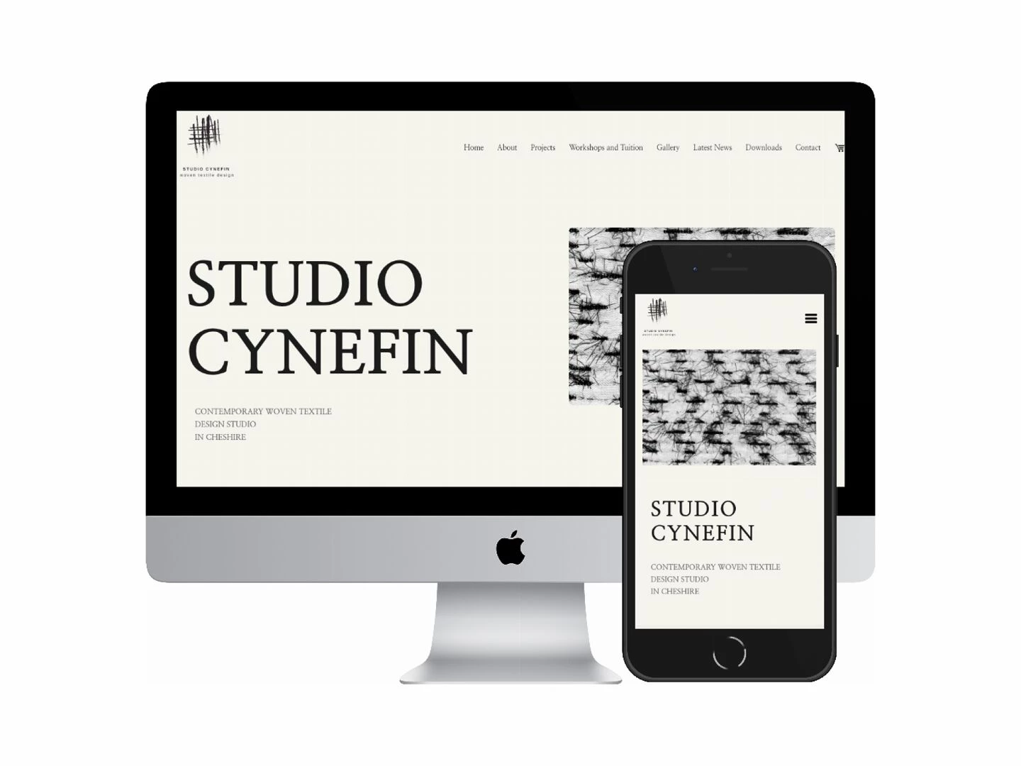 desktop and mobile screenshots of the studio cynefin website