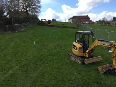 diggers on site at broseley