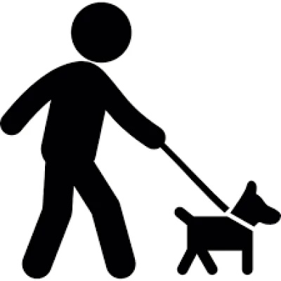 dog walking icon