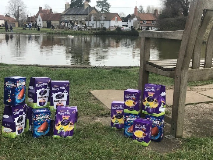 easter eggs at church end