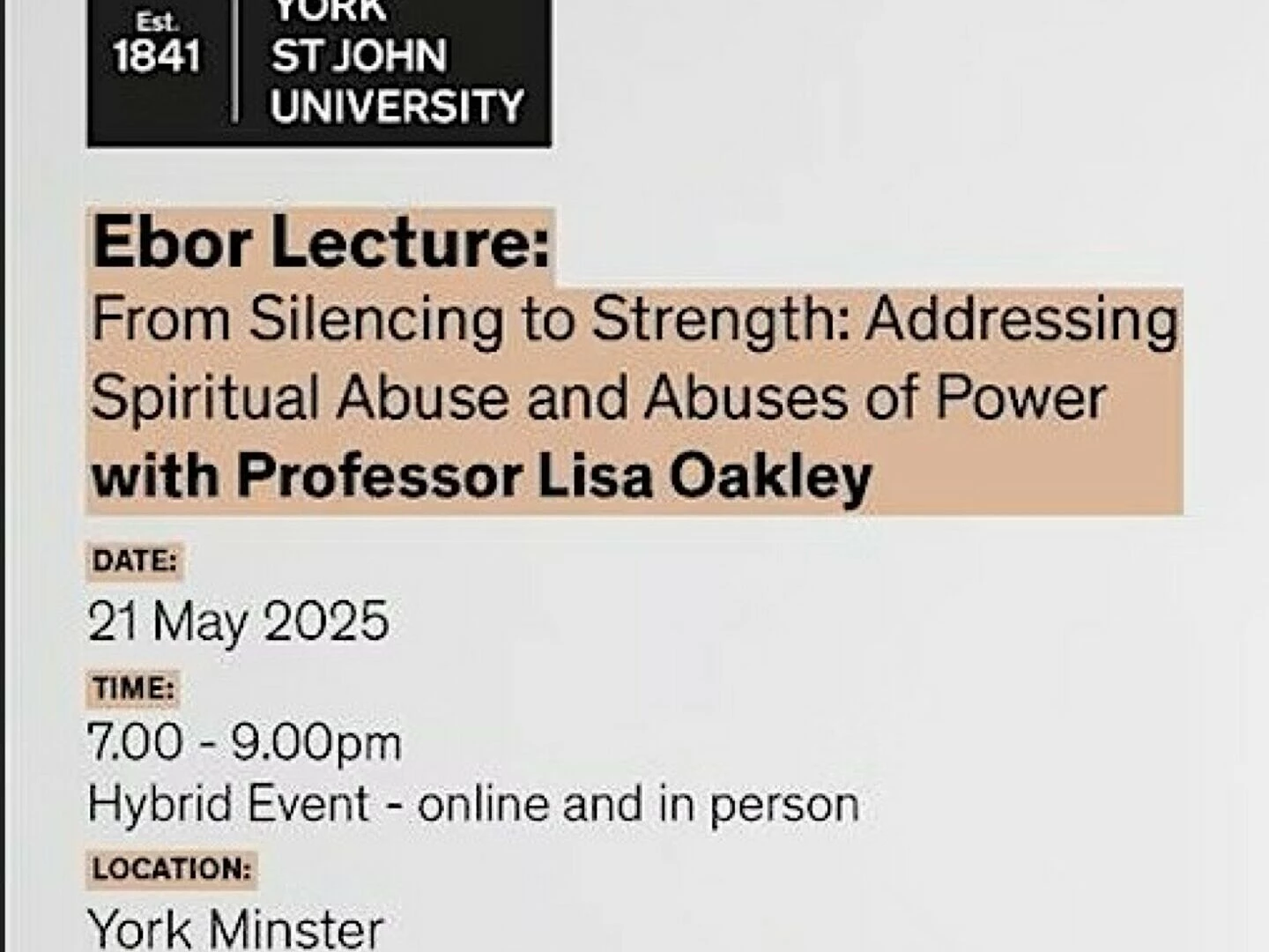ebor lecture