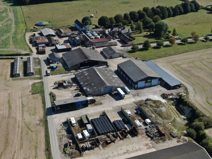 farmyard overview from the air
