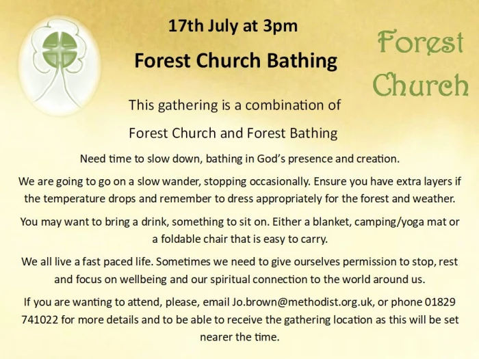 forest church bathing july 22
