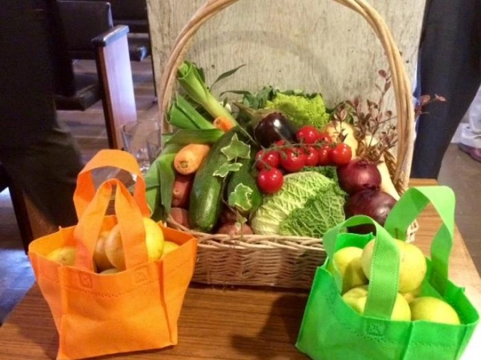 fruit and veg on display