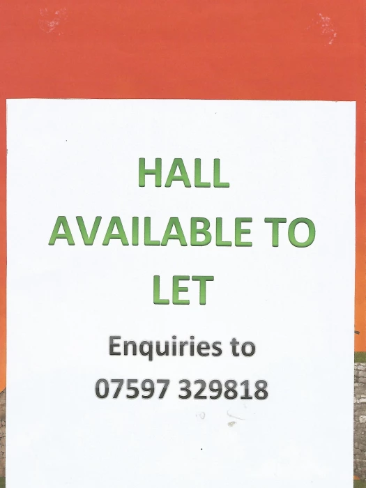 hall available to let