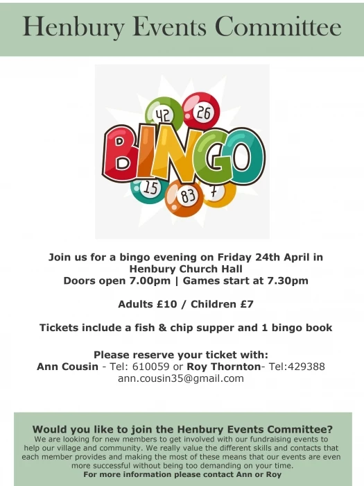 henbury bingo night