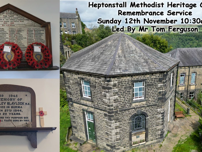 heptonstall methodist heritage chapel remembrance service nov 2023