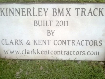 kinnerley bmx pump track sign