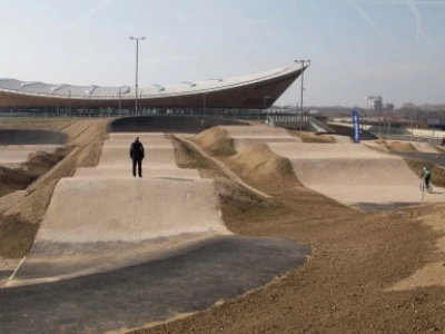 london 2012 olympic bmx track building rollers