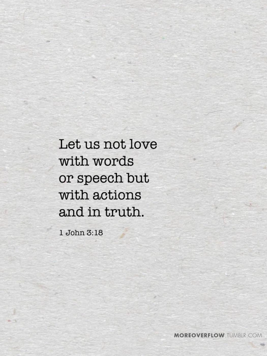 love in deed and action
