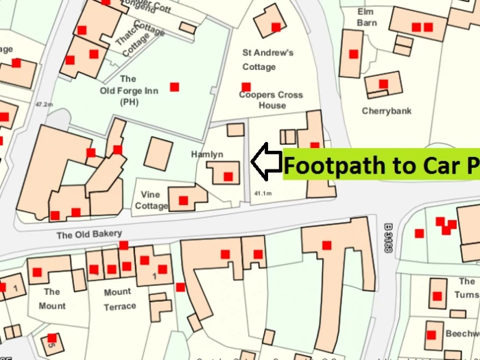 map of car park footpath