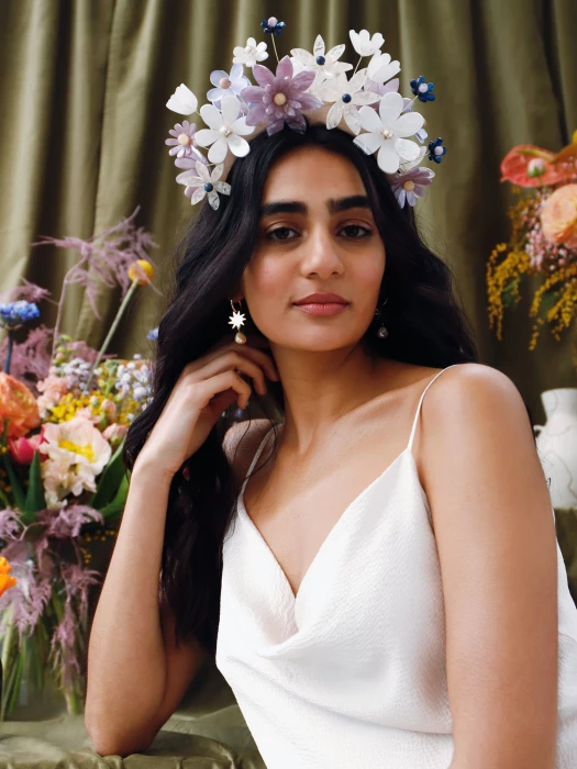 meadow headpiece in lilacblue 1