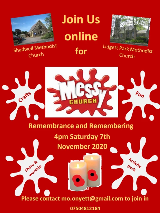 messy church remembrance poster