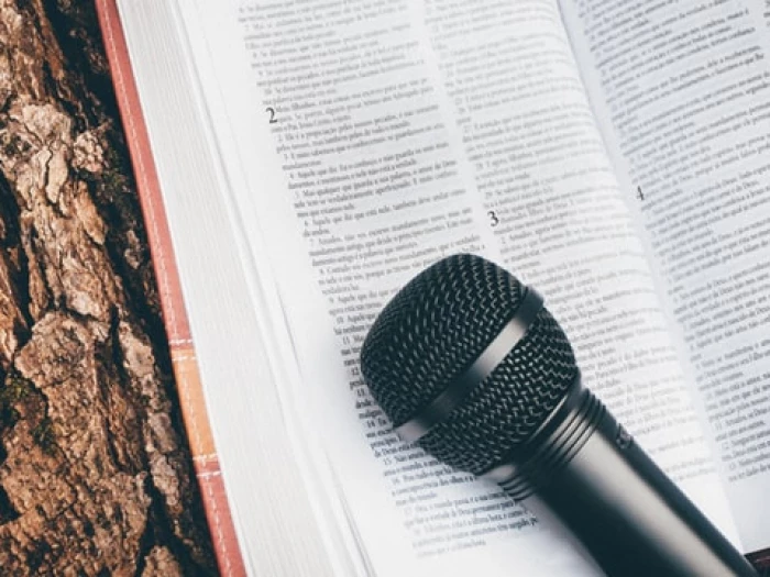 microphone and bible
