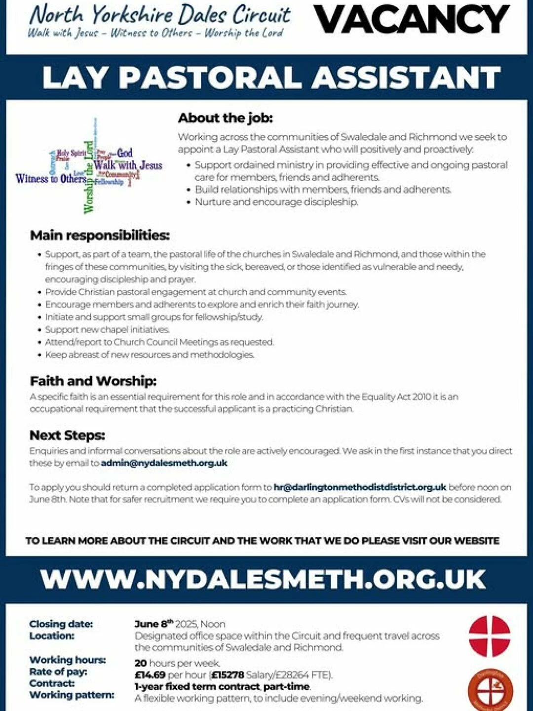 nyd lay pastoral assistant