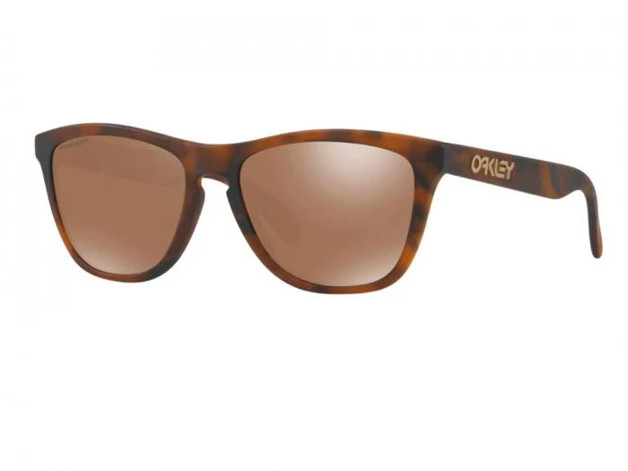 oakley frogskins in matte tortoise with prizm tungsten lenses oo9013c5