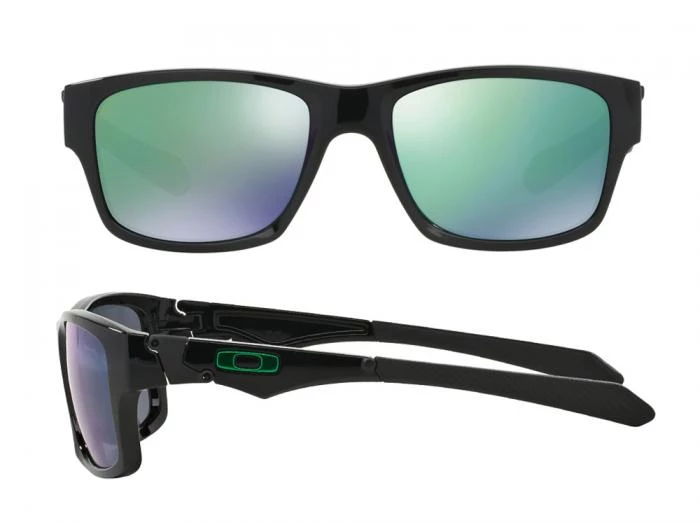 oakley jupiter squared in polished black with iridium jade lenses oo913505