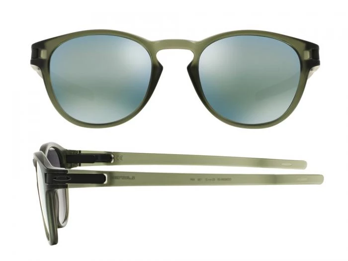 oakley latch matte in olive ink with iridium emerald lenses oo926505