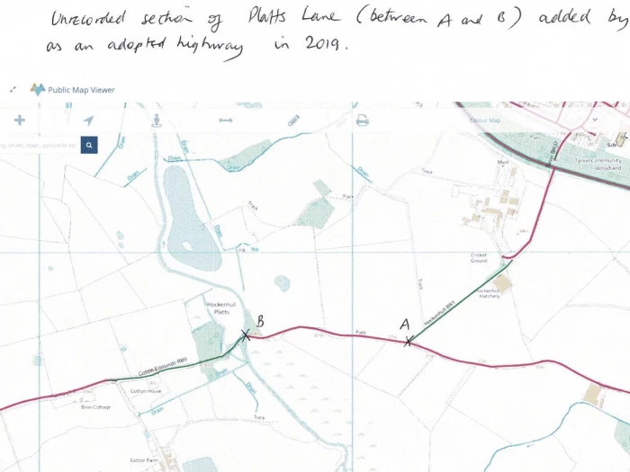 platts lane to the roman bridges  map