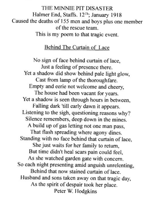 poem for the minnie pit disaster by peter hodgkins220117