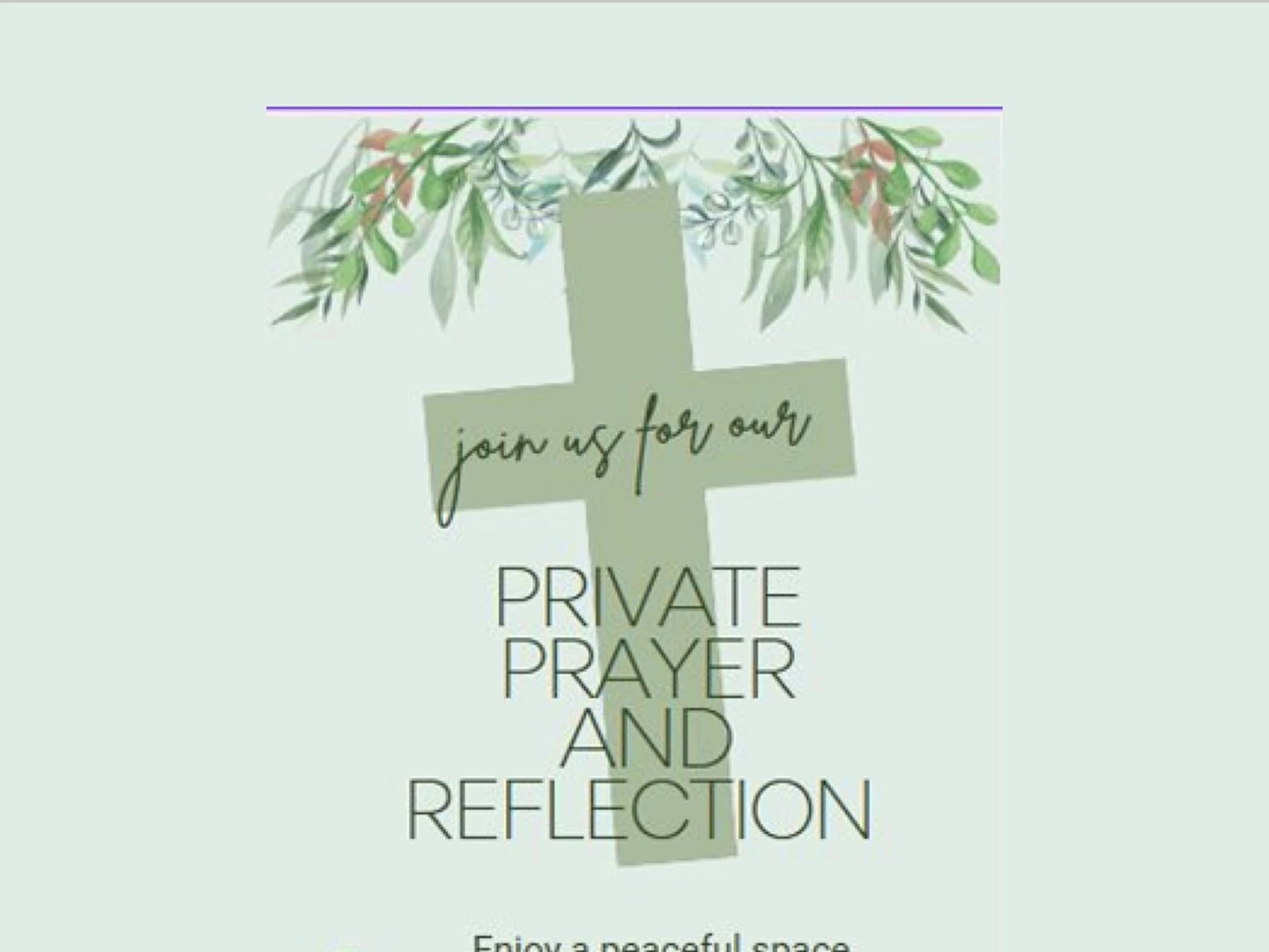 private prayer and reflection