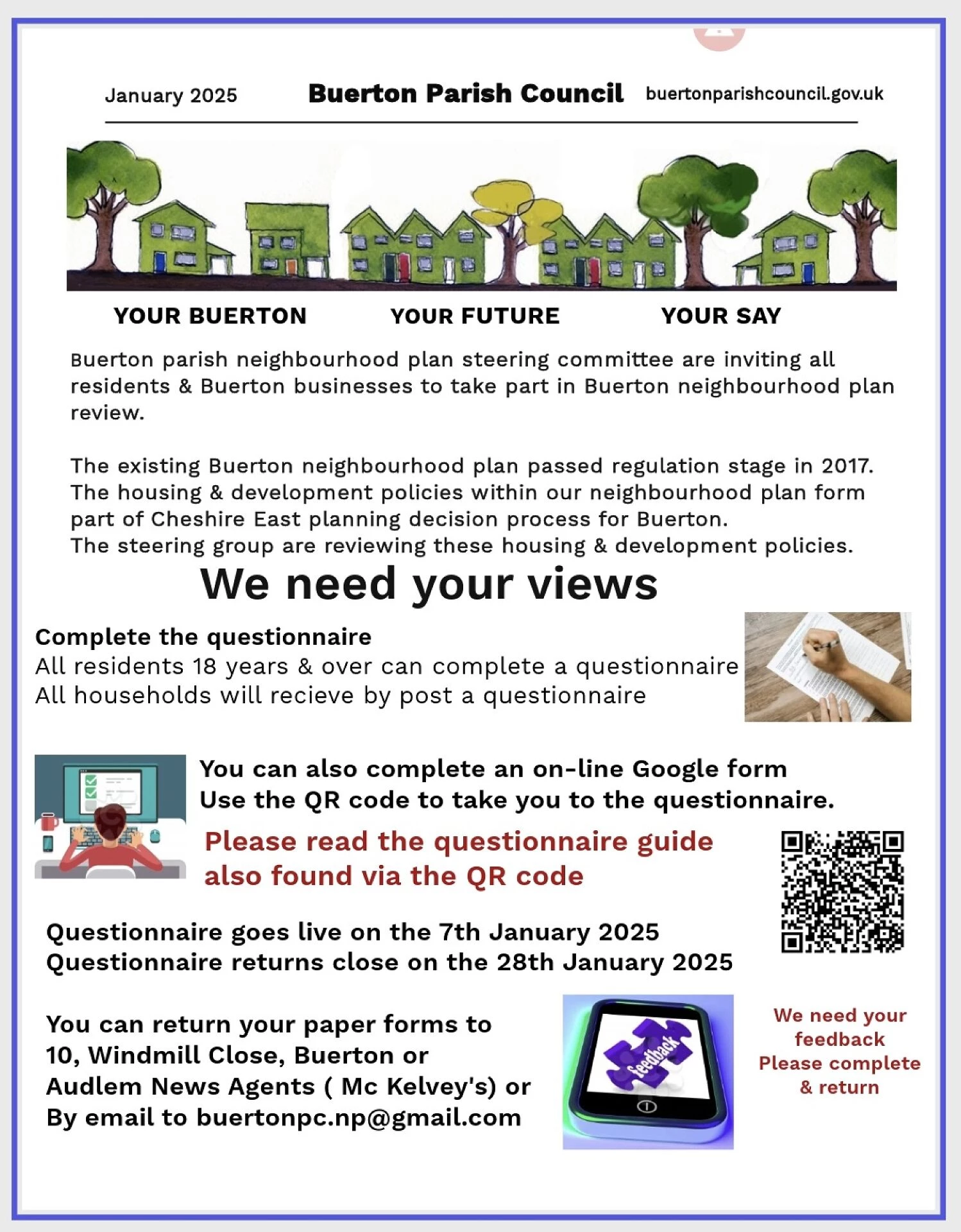 questionnaire flyer notice board