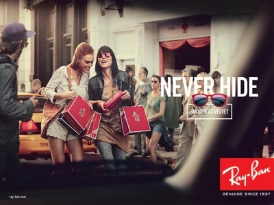 ray ban never sunglasses poster