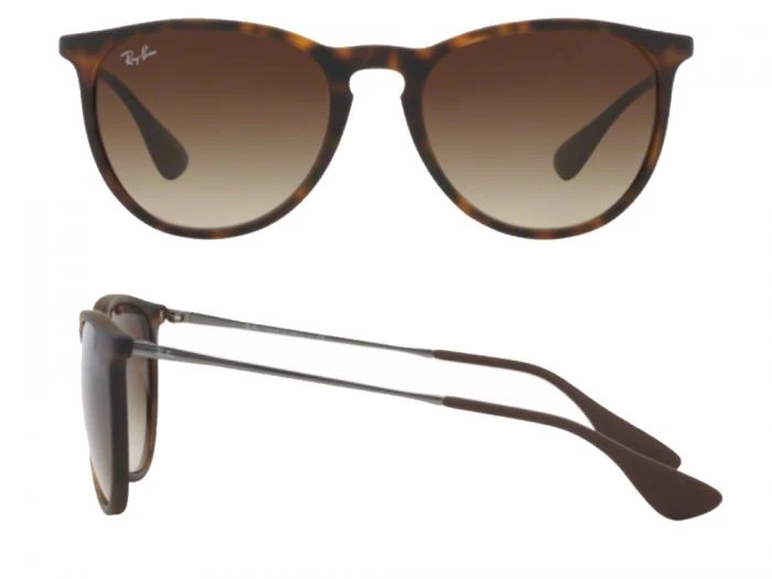 rayban erika in matte havana with gradient brown lenses rb4171 86513