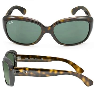 rayban jackie ohh in light havana with crystal green lenses rb4101 710