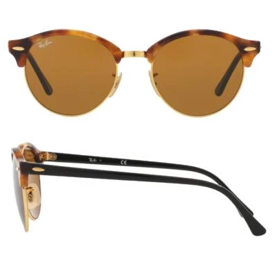 rb42461160shot2 rayban clubround spotted brown havana brown