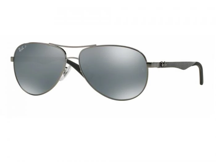 rb8313004k6tq rayban carbon fibre xl gunmetal  blue mirror polarised