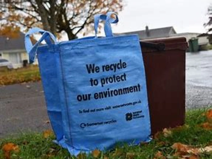 recycle more blue bag
