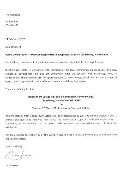 richborough estates39 letter