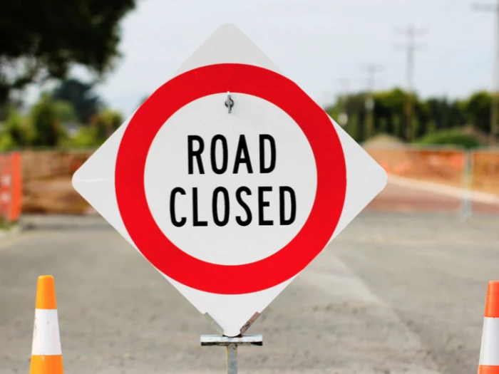 road closed unsplash