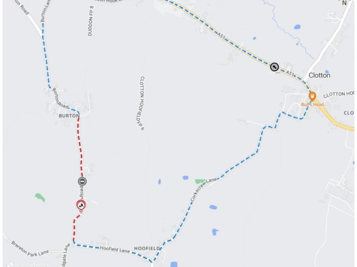 road closure  burton road 78th may 2024