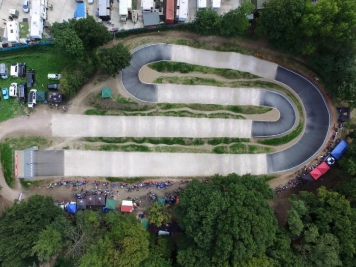 runnymeade rockets bmx track drone view