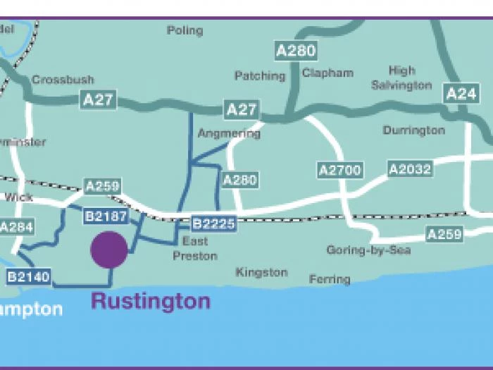 rustington map