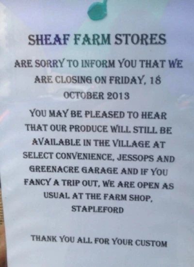 sheaf farm announcement