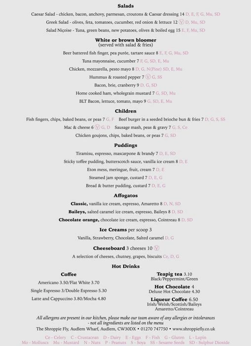 shroppie fly  menu  july 2025 2