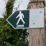 sign footpath walking walker