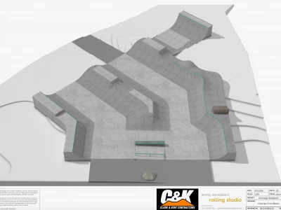 skatepark design with 3d model