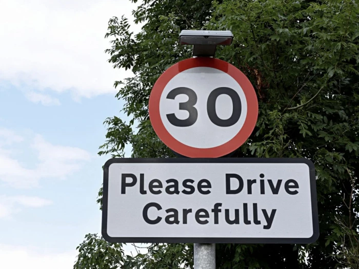 speedwatch please drive carefully 30mph sign